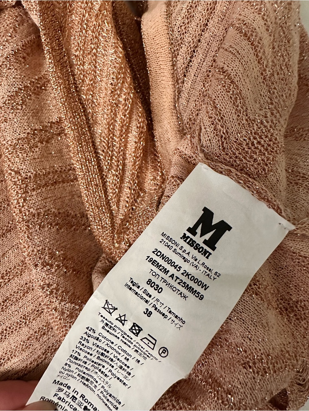 Missoni Shimmery Copper Knit top - Picture 12 of 12